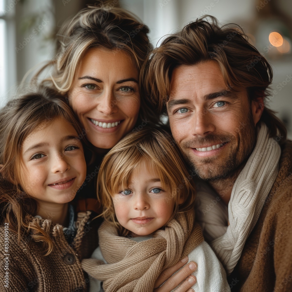 happy family, husband, wife and 2 kids happy family, husband, wife and 2 kids