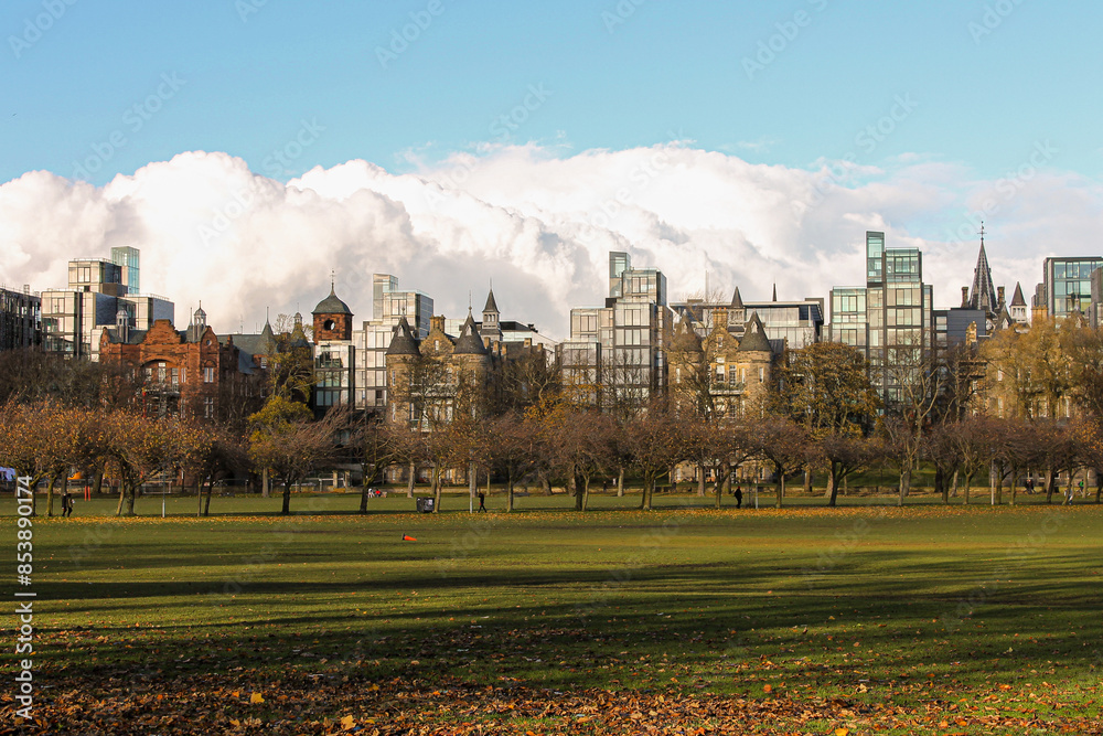 Edinburgh, Scotland. The Meadows, a large public park south of the city centre