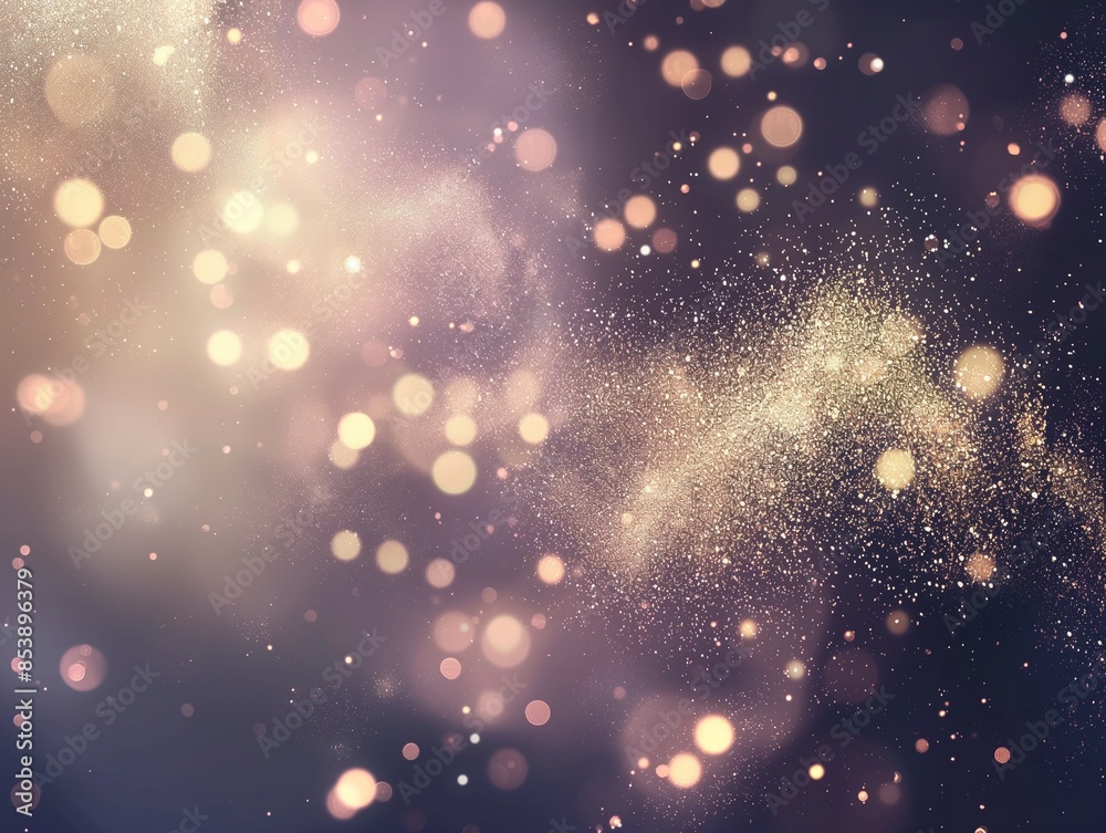 Fototapeta premium Vintage gold Fireworks and bokeh and copy space. Abstract glitter background with fireworks