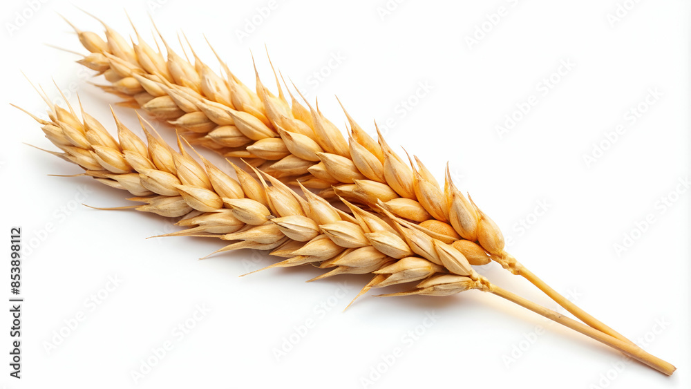 an ear of wheat on a white background an ear of wheat on a white background