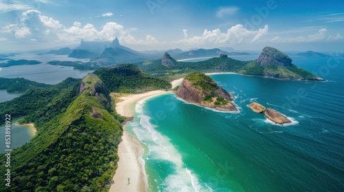 Ecotourism in Brazil with tech enhanced tours and sustainable practices, photorealistic, eco friendly and innovative. --ar 16:9 --style raw Job ID: cef1ee0d-2744-44dd-8d81-ba00c9197956 photo