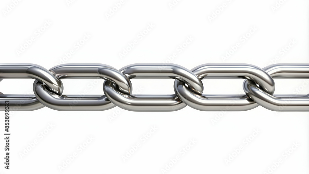 straight metal chain on white background straight metal chain on white background