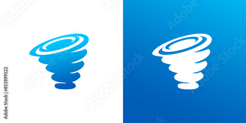 Tornado logo icon vector abstract sign cyclone funnel background illustration
