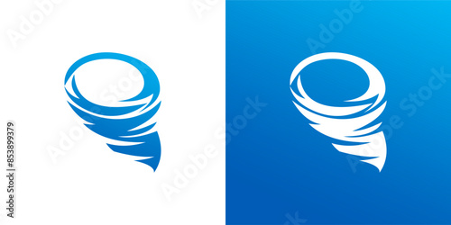 Tornado icon abstract logo wind shape background vector illustration