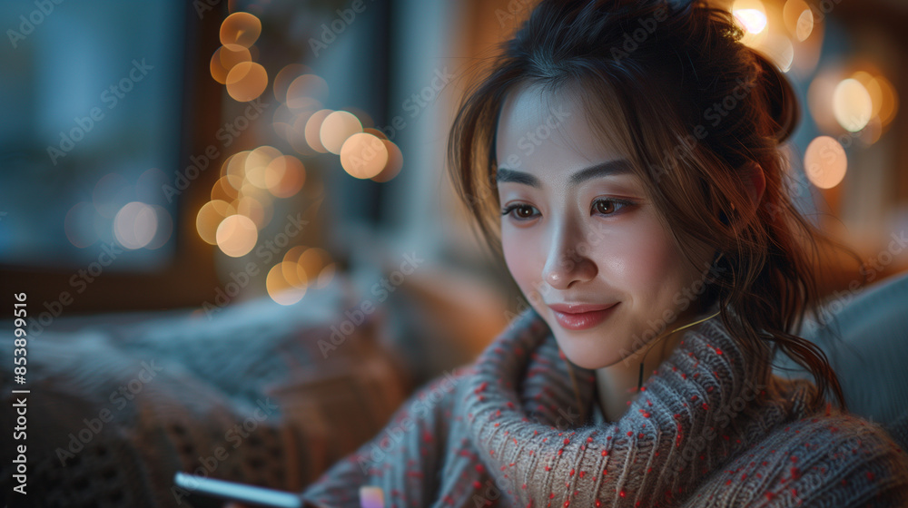 portrait of a senior woman at home