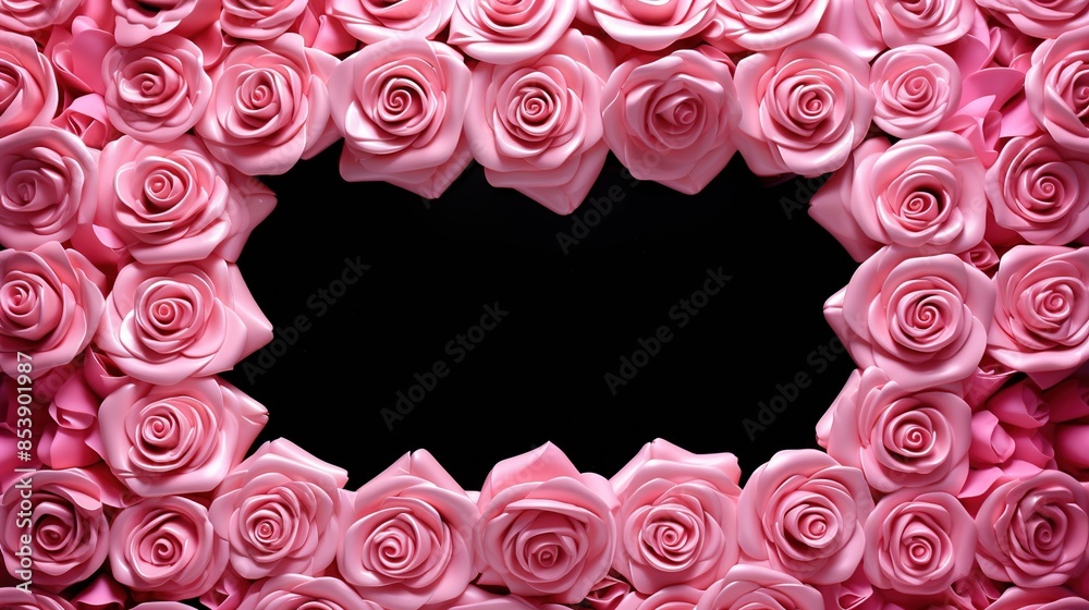 pink roses frame pink roses frame