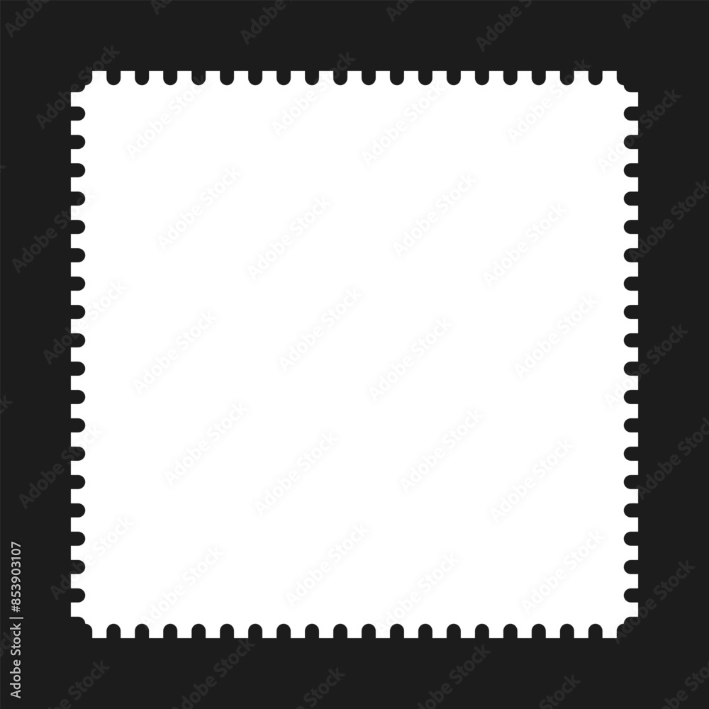 Perforated Edge Square Shape Border Frame Perforated Edge Square Shape Border Frame