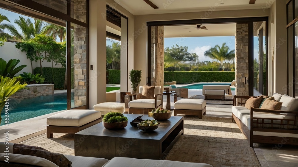 Modern and luxury living room. artificial intelligence generative Modern and luxury living room. artificial intelligence generative