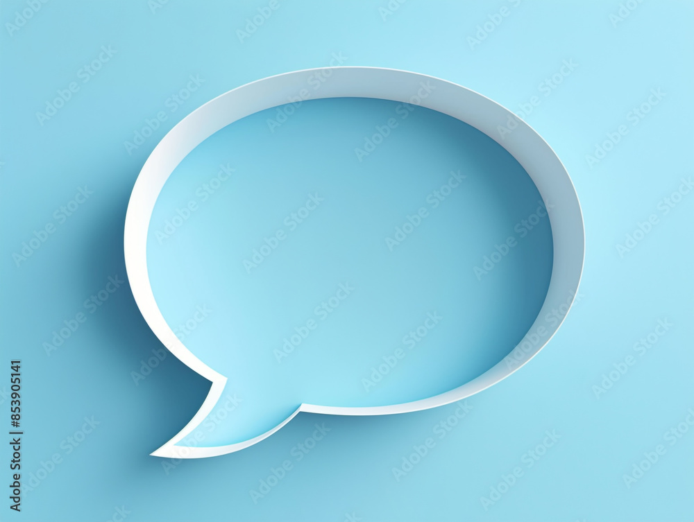 Speech bubble icon with paper cut style on blank background. Speech bubble icon with paper cut style on blank background.