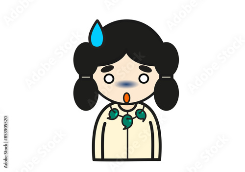 青ざめる弥生人男性