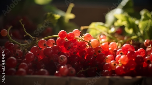 a box of red currans photo