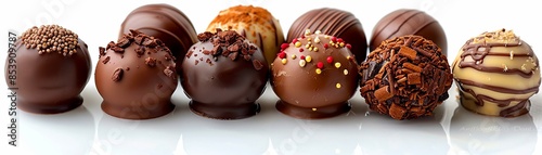 Chocolate Bonbons Elegant bonbons with glossy chocolate coatings