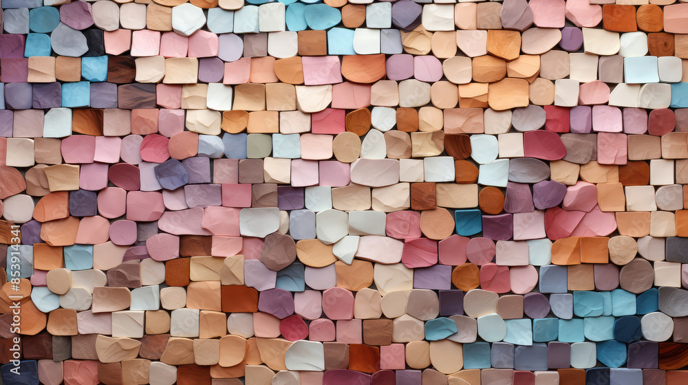 Abstract soft beige pink mosaic tile wall texture background - Arabesque moroccan marrakech vintage retro ceramic tiles pattern, Generative AI Abstract soft beige pink mosaic tile wall texture background - Arabesque moroccan marrakech vintage retro ceramic tiles pattern, Generative AI