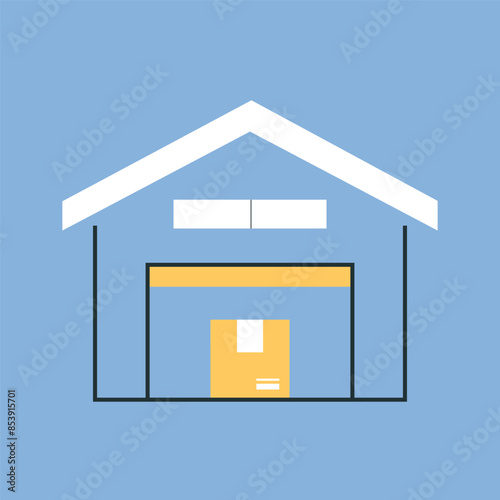 the package. box. delivery. unloading. to the door. mail. worldwide delivery. sender. recipient. purchase. online store. to send. receive. vector illustration. color background. flat style. doodle.	