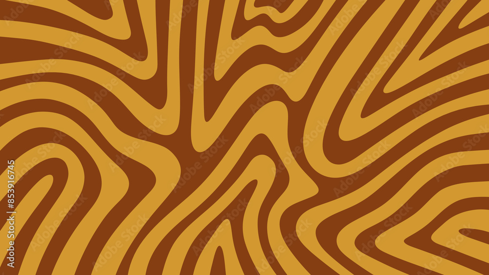 Fototapeta premium brown abstract background with waves seamless pattern