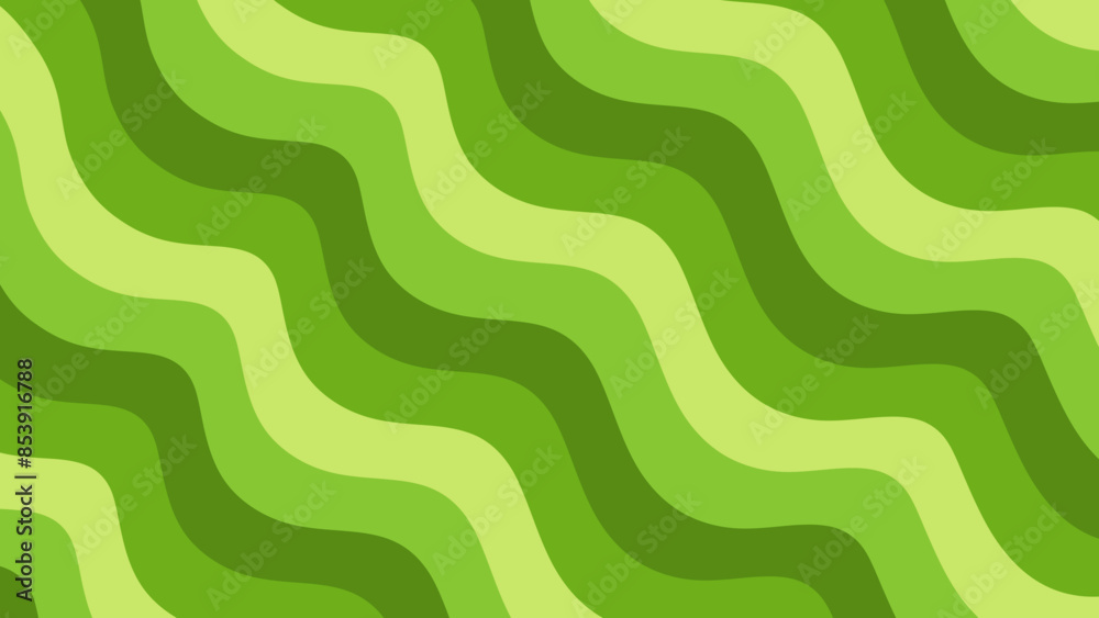 Green abstract background with seamless pattern of waves Green abstract background with seamless pattern of waves