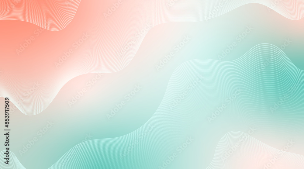 abstract pastel minimal background with geometric gradient waves
