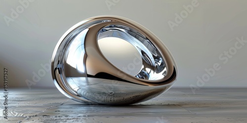 GLASS CHROME IRON with circel CYPE SCIFI photo