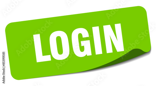 login sticker. login label