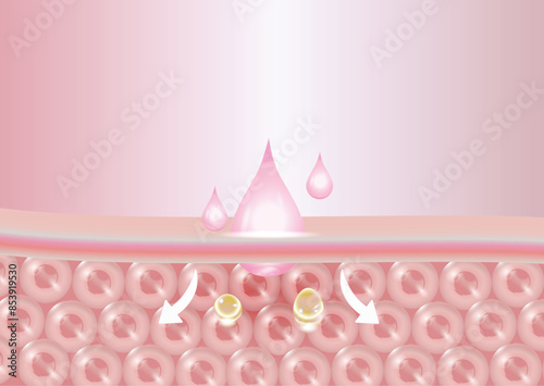 3d rendering of skin moisturizing lotion