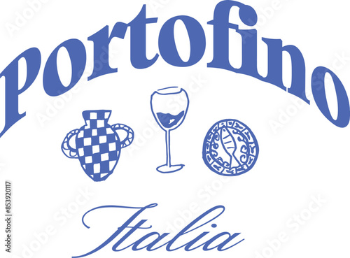 Italian pasta Club Euro Cute sketch abstract doodle wine Europe slogan 