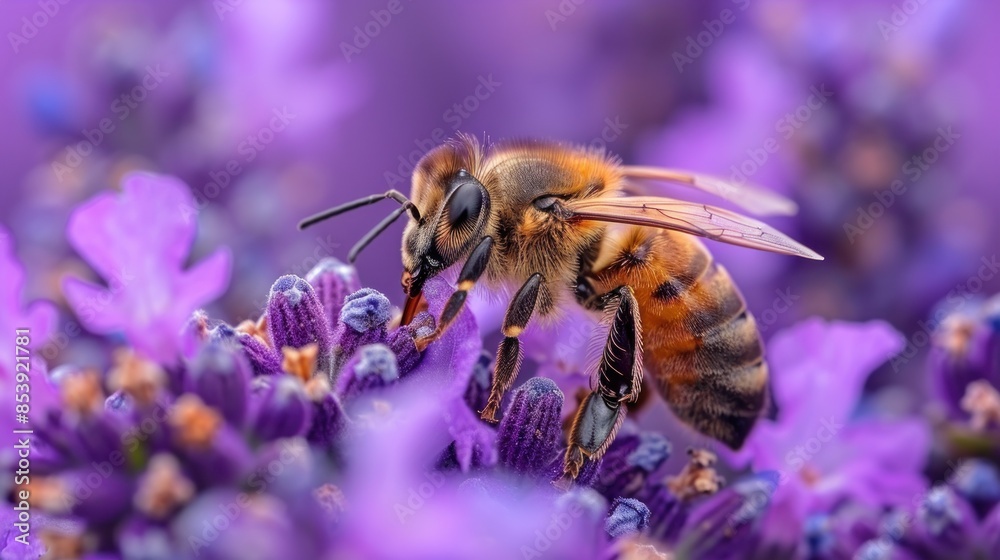 Honeybee on Lavender Bloom Honeybee on Lavender Bloom
