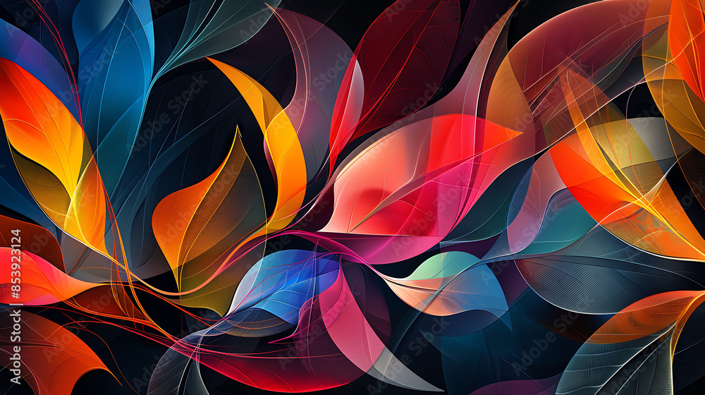 Symphony of Vibrant Abstract Curves and Patterns Symphony of Vibrant Abstract Curves and Patterns