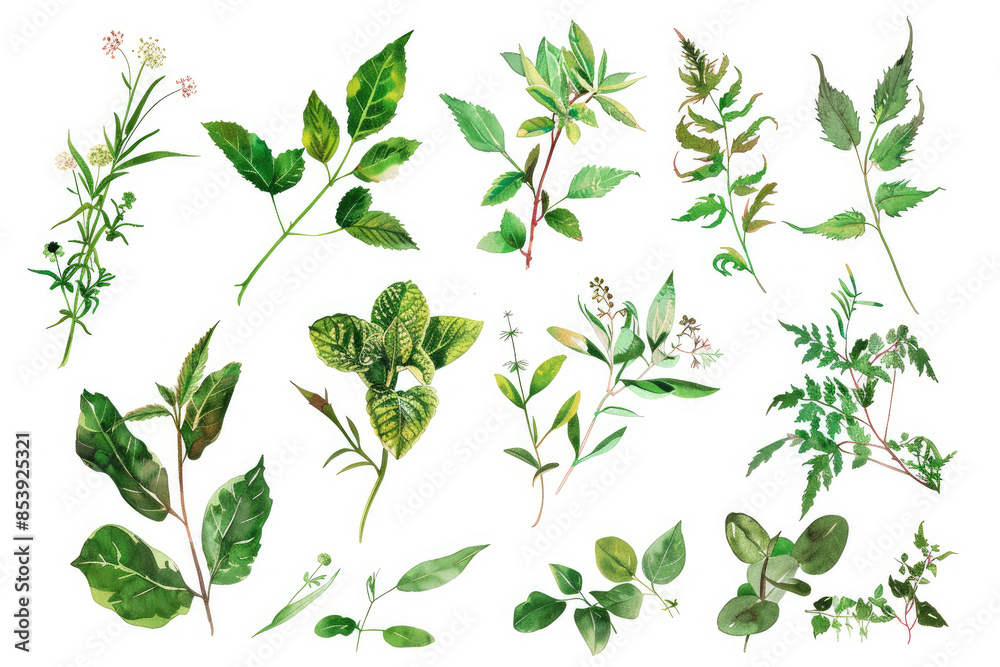 Antique Plant Painting in Encyclopedia style