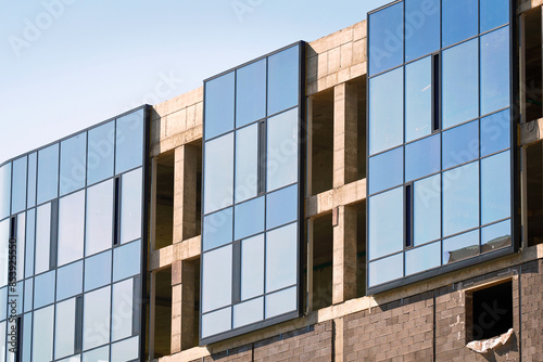 Принти на полотні Building construction, glazing facade of new building