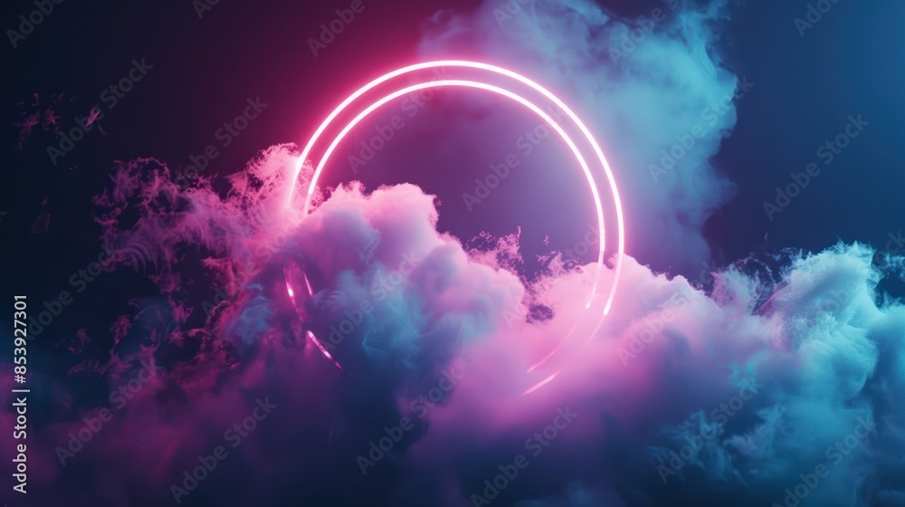 Neon Circle in a Cloud of Vapor Neon Circle in a Cloud of Vapor