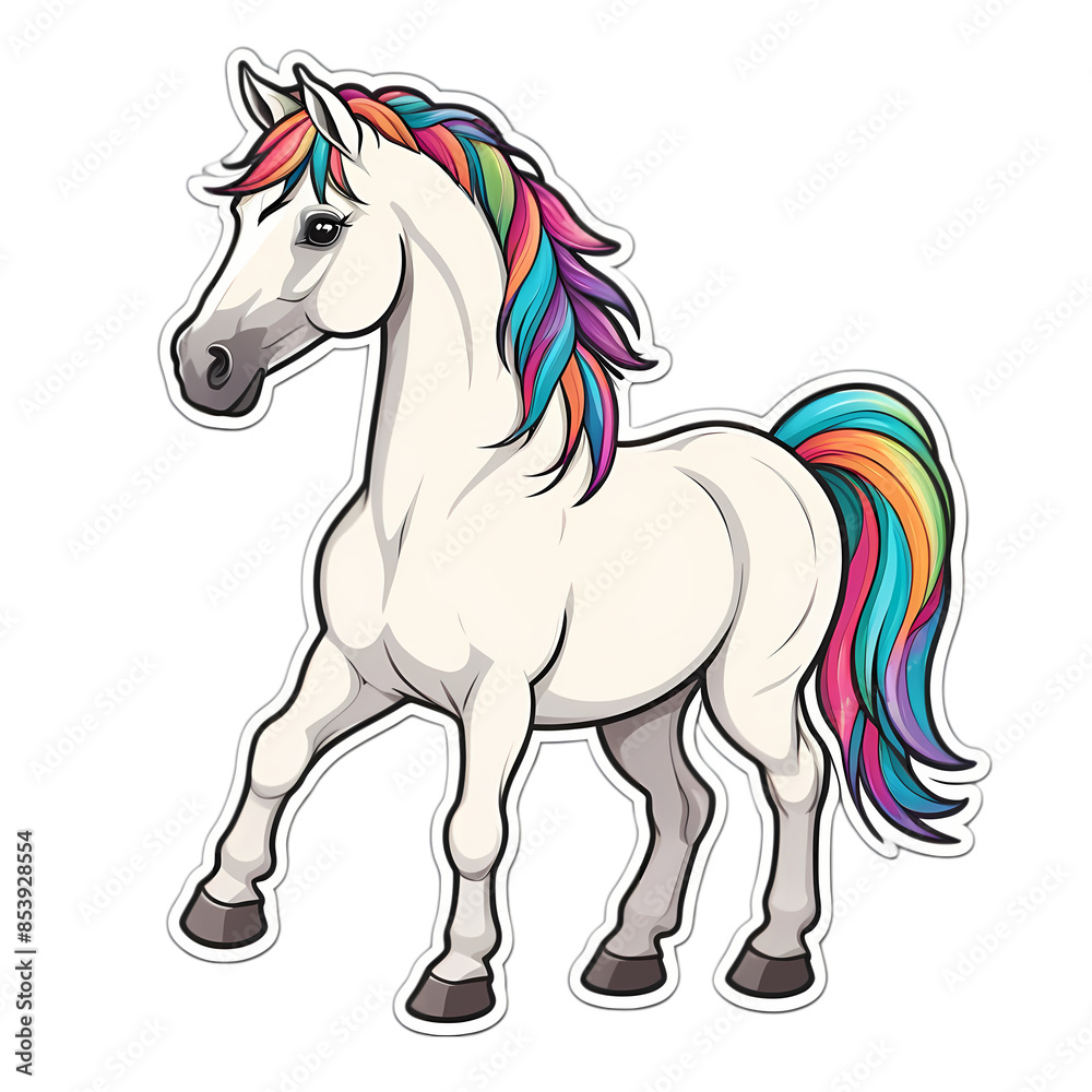 Kawaii Cute Horse Stickers, CLipart Kawaii Cute Horse Stickers, CLipart