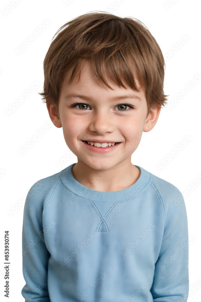 Cute little boy in a blue sweater, smiling and looking at the camera, Happiness concept, isolated, transparent background, no background. PNG. Cute little boy in a blue sweater, smiling and looking at the camera, Happiness concept, isolated, transparent background, no background. PNG.