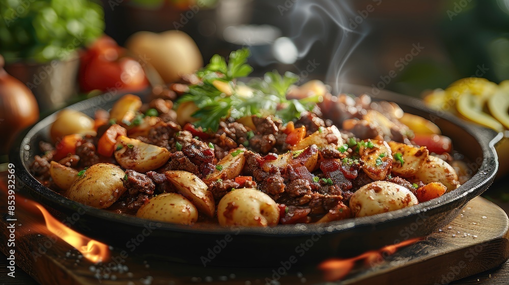 stew with potatoes and vegetables HD 8K wallpaper Stock Photographic Image stew with potatoes and vegetables HD 8K wallpaper Stock Photographic Image