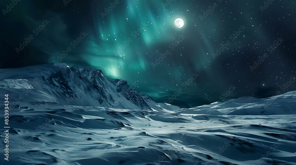 Naklejka premium Northern Lights, wallpaper, the beauty of a display created by nature