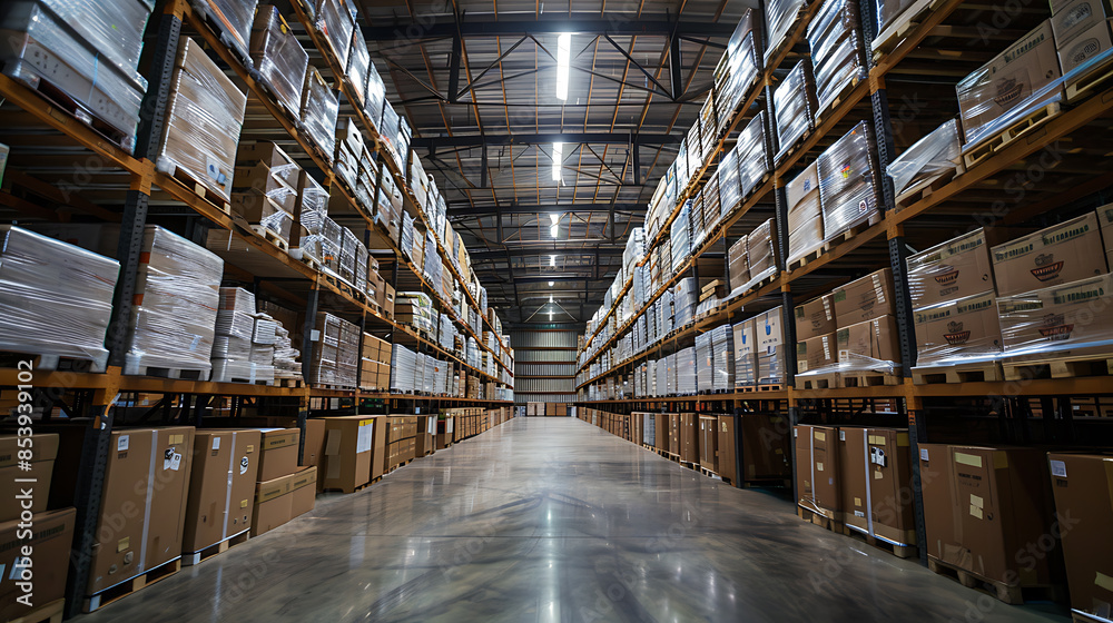 Obraz premium Warehouse, wallpaper, the main supporting element of the business.