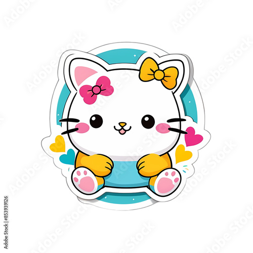 Cute Kawaii Cat Stickers Clipart