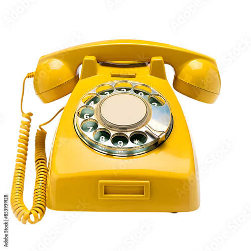 Old-fashioned hand-crank telephone,cutout on transparent backgrounds.