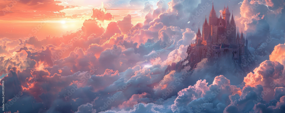A castle in the clouds. A castle in the clouds.