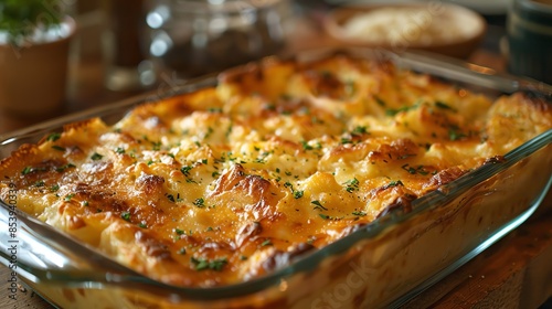 Wallpaper Mural Cheesy baked dish in a glass casserole Torontodigital.ca