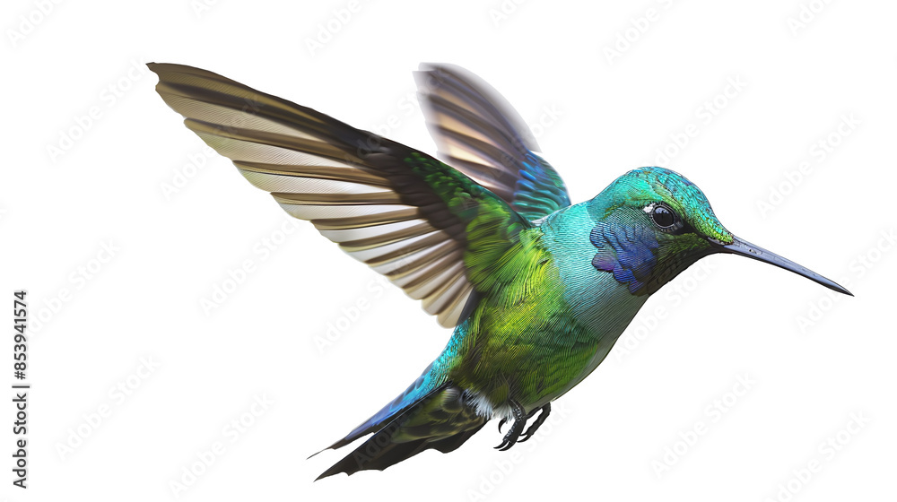 Fototapeta premium hummingbird flying isolated against transparent background