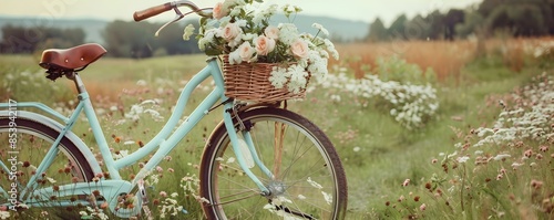 Pastel Hued Vintage Bicycle...