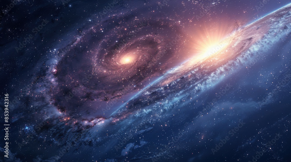 abstraction of solar system galaxy, star and planet. abstraction of solar system galaxy, star and planet.