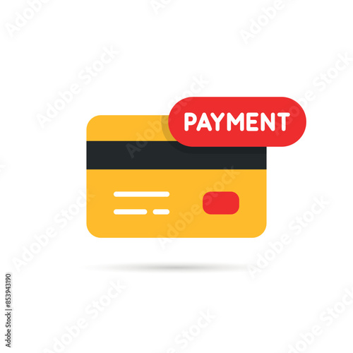 yellow card payment icon like cashless pay