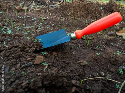 Hand Wide Digging Trowel for Garden and agriculture farm Works Tool, Transplanter Hand Shovel for quick work photo