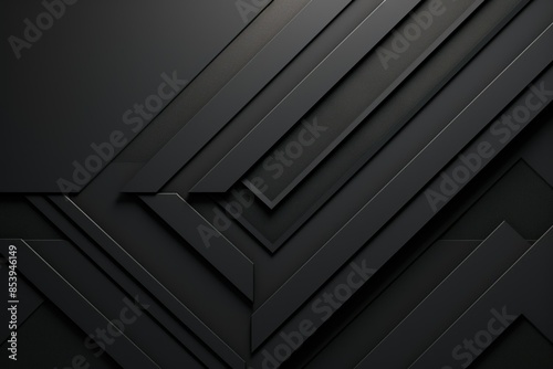 Wallpaper Mural Abstract geometric black background with diagonal stripes, shapes. Futuristic technology style. Minimal design. 3d effect. Torontodigital.ca