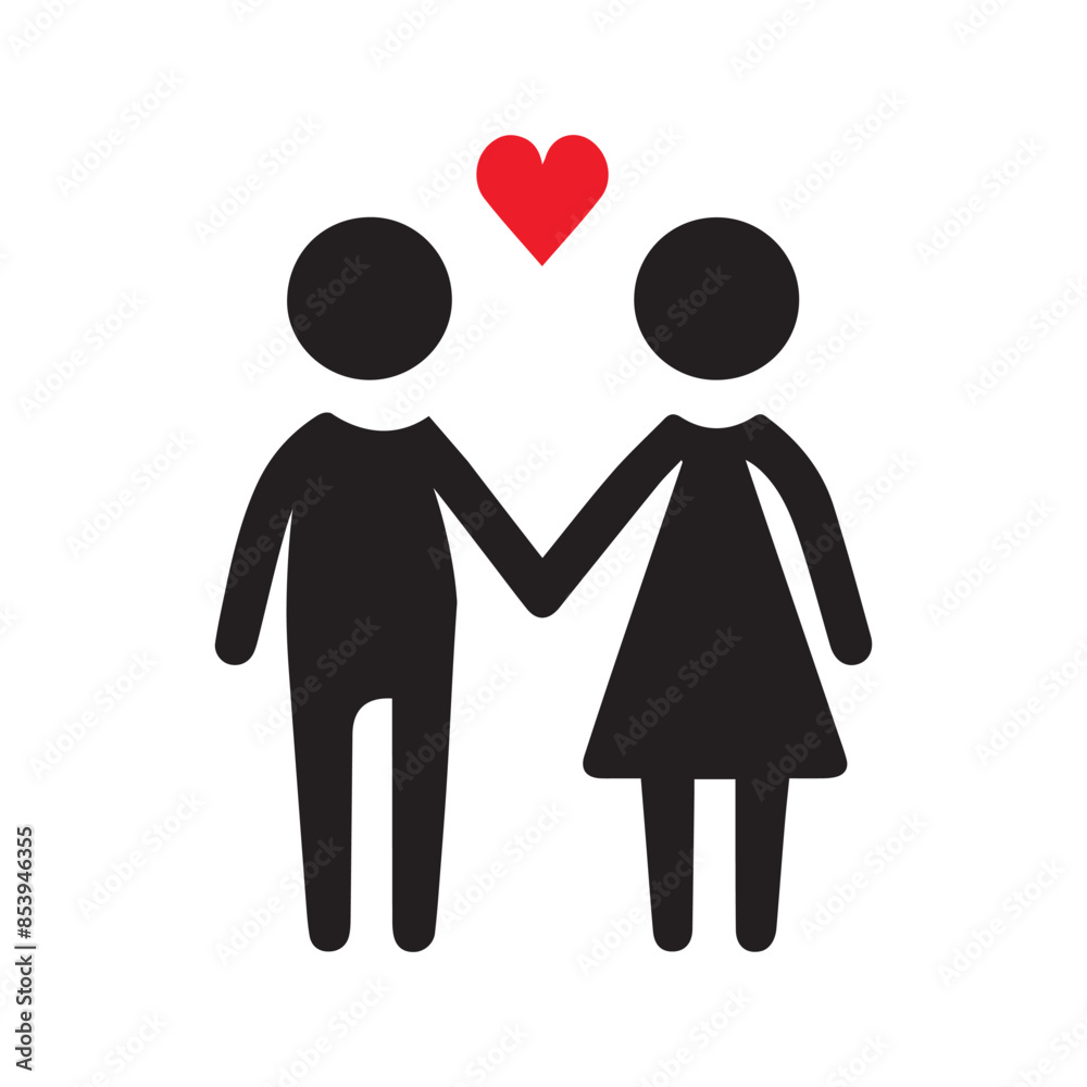 Friendship Logo Icon Design, Vector, Illustration, AI Generated