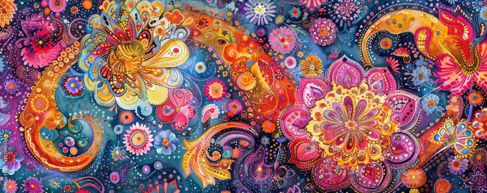 A intricate paisley pattern adorning a scarf, its swirling lines and vibrant colors mesmerizing the eye. A intricate paisley pattern adorning a scarf, its swirling lines and vibrant colors mesmerizing the eye.