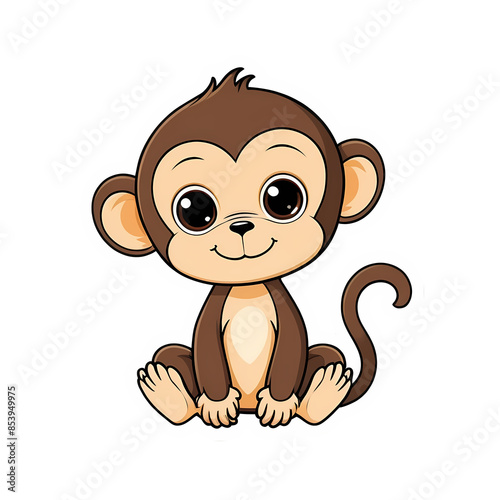 Cute Kawaii Monkey Stickers Clipart