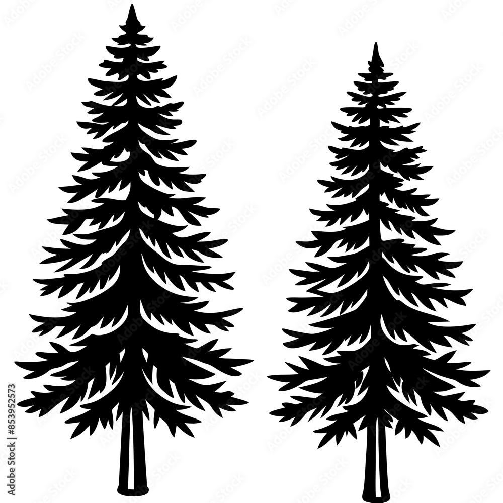 Vector illustration of Pine tree Vector illustration of Pine tree