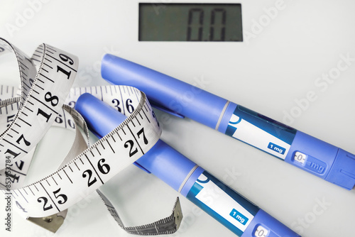 Obraz na plátně Ozempic Insulin injection pen for diabetics